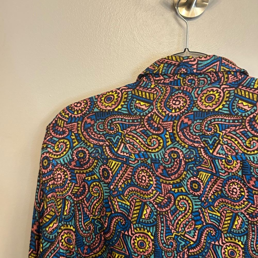 NWT Jack & Jones L regular fit 100% cotton multicolored button down shirt - Picture 15 of 16